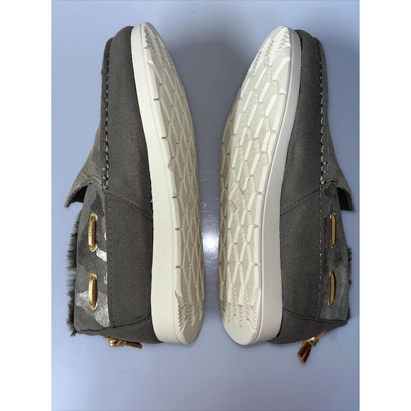 Sperry Size 7.5 M MOC-SIDER Olive Leather Moccasin Loafers New Women's Shoes - Picture 7 of 11